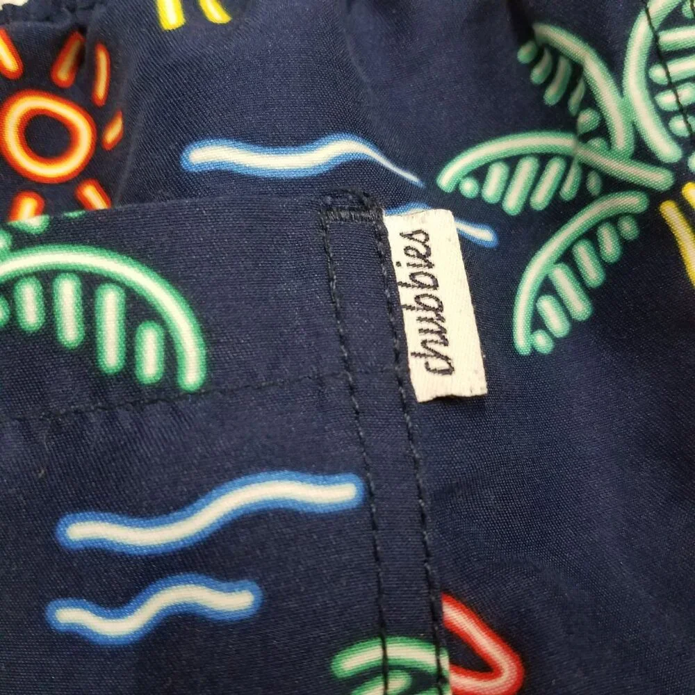 Chubbies The Neon Lights Swim Trunks Mens XL Extra Large 5